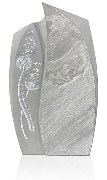 Grabdenkmal 9968* SP – Oxford Grau Spalt mit Ornament A 6018
