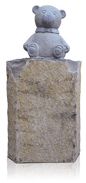 Kindergrabstein – Basalt mit Ornament 9989*³ Bär